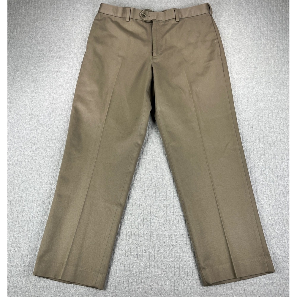 New Perry Ellis Portfolio Dress Pants Men 36x29 Brown Premium Twill Chino